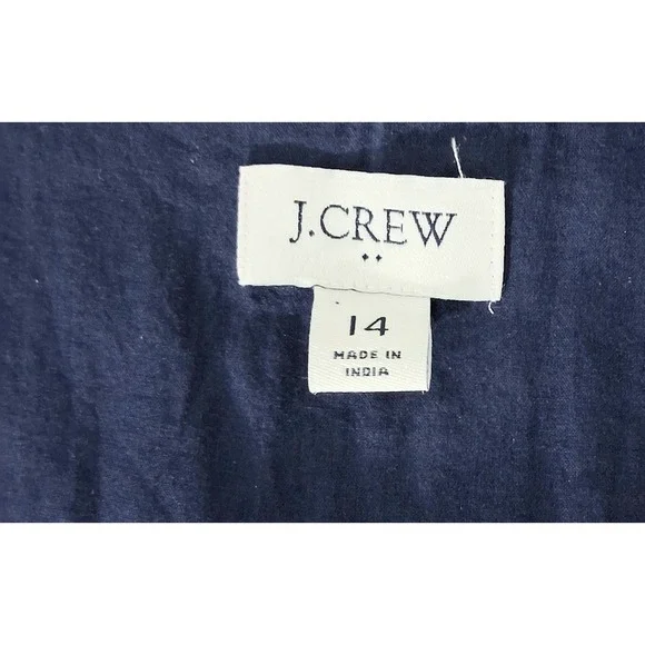 J Crew Midi Dress Size 14 Blue Floral Tiered Puff Sleeve Side Zip Cottagecore - Picture 3 of 13